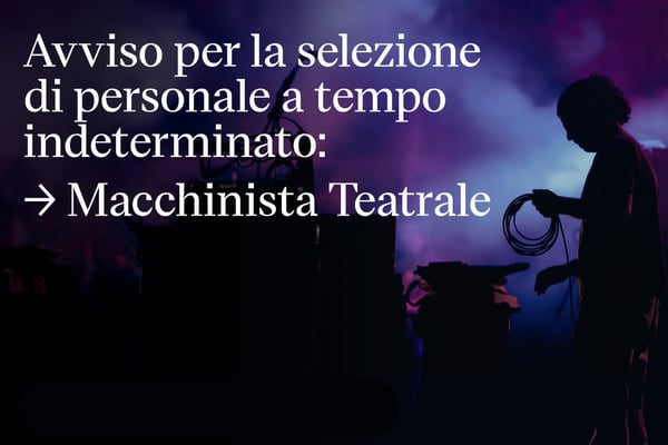 Il TSV cerca un/a Macchinista Teatrale